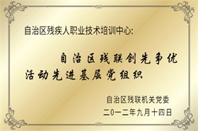 標題：自治區(qū)殘聯(lián)創(chuàng)先爭優(yōu)活動先進基層黨組織
瀏覽次數(shù)：52027
發(fā)布時間：2012-07-01